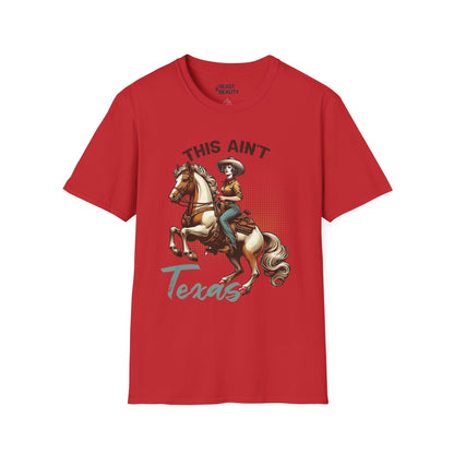 this ain t texas cowgirl t-shirt red t-shirt cowgirl gift idea