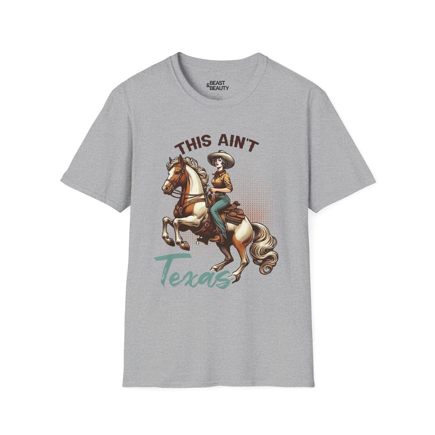 this ain t texas cowgirl t-shirt sport grey t-shirt cowgirl gift idea