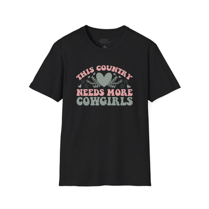 this country needs more cowgirls t-shirt black t-shirt cowgirl gift idea