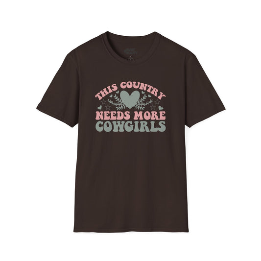 this country needs more cowgirls t-shirt dark chocolate t-shirt cowgirl gift idea