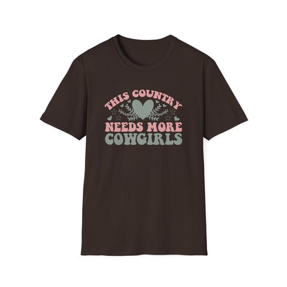 This Country Needs More Cowgirls T-Shirt - funny t-shirt by Cheeky Business