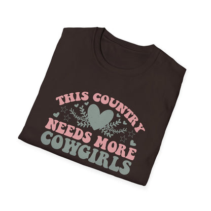 This Country Needs More Cowgirls T-Shirt - funny t-shirt by Cheeky Business