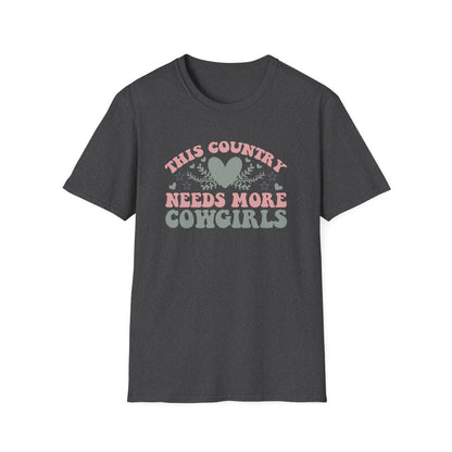 This Country Needs More Cowgirls T-Shirt - funny t-shirt by Cheeky Business