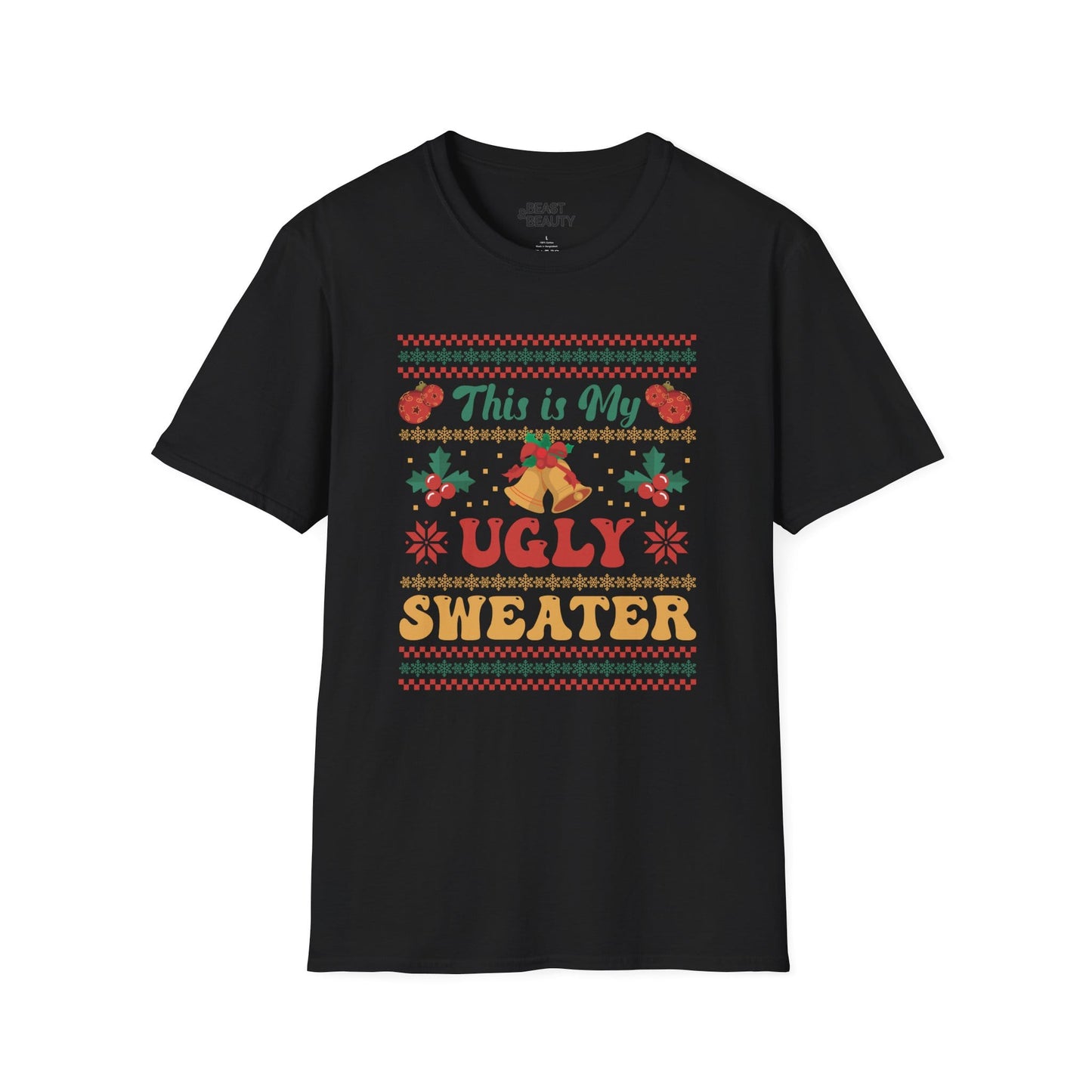 this is my ugly sweater christmas t-shirt black t-shirt Christmas gift idea
