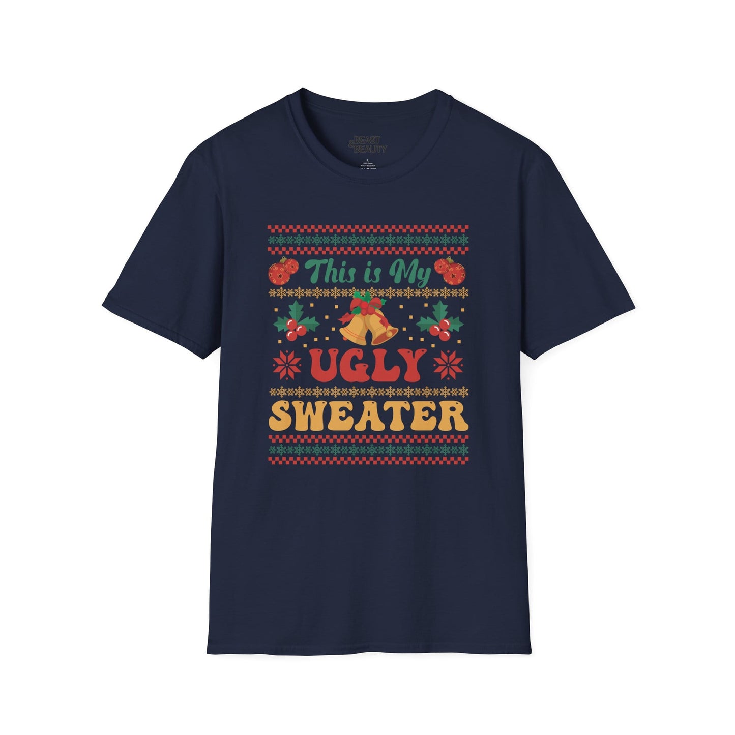 this is my ugly sweater christmas t-shirt navy t-shirt Christmas gift idea