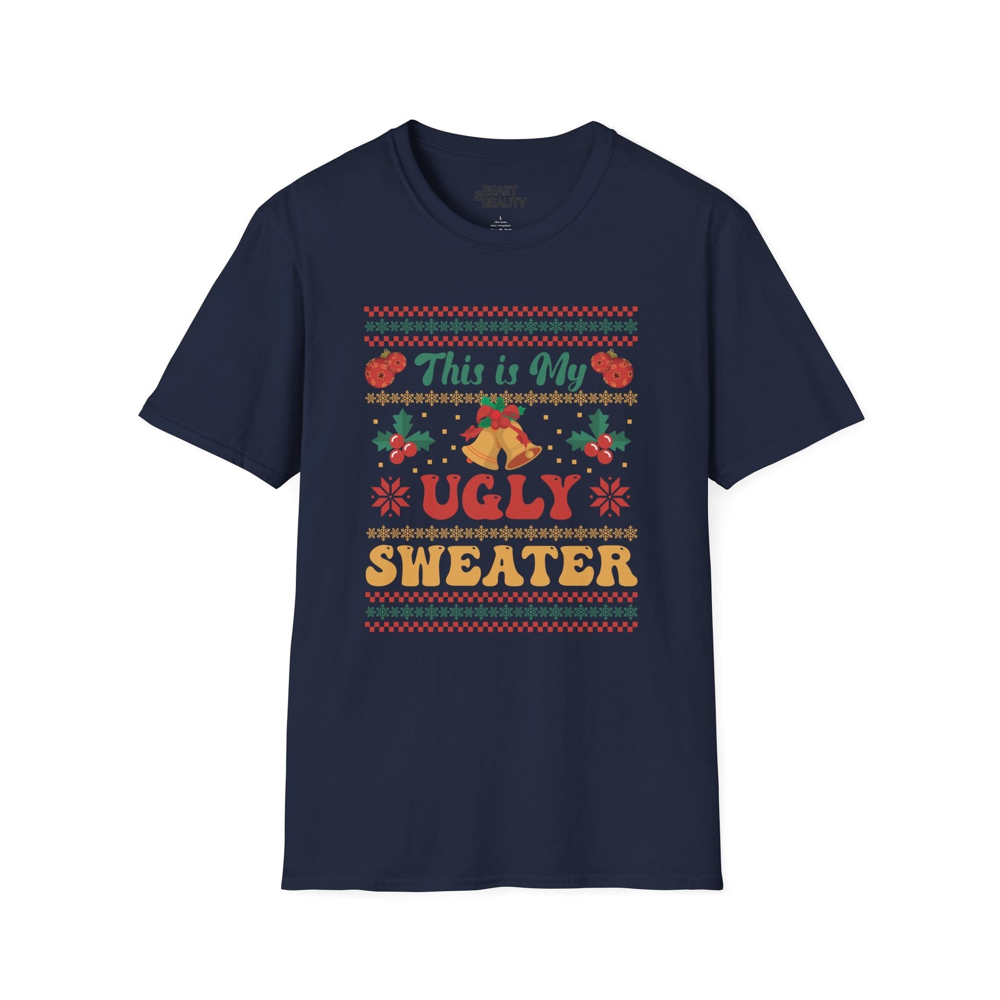 this is my ugly sweater christmas t-shirt navy t-shirt Christmas gift idea