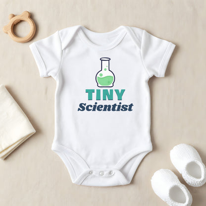 Tiny Scientist baby grow laid flat