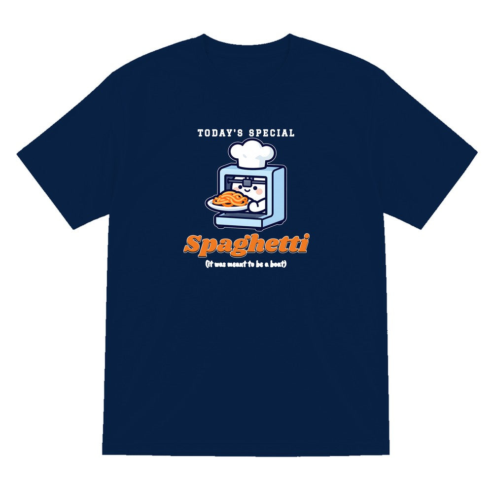 Today's Special Spaghetti Funny 3D Printing T-Shirt & Sweatshirt T-Shirt in Navy