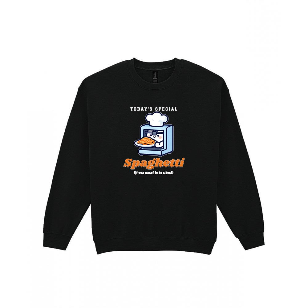 Today's Special Spaghetti Funny 3D Printing T-Shirt & Sweatshirt Sweatshirt in Black