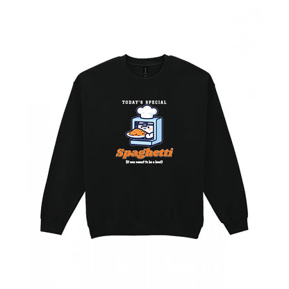 Today's Special Spaghetti Funny 3D Printing T-Shirt & Sweatshirt Sweatshirt in Black