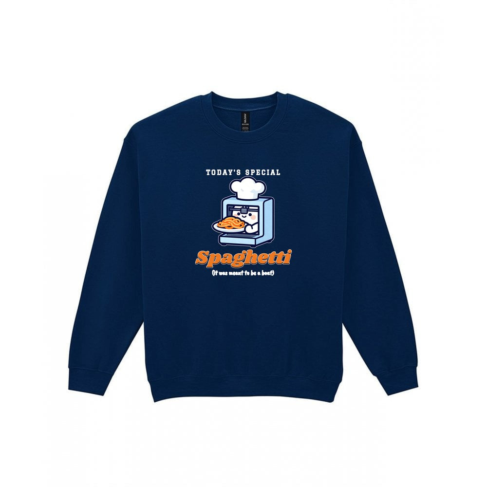 Today's Special Spaghetti Funny 3D Printing T-Shirt & Sweatshirt Sweatshirt in Navy