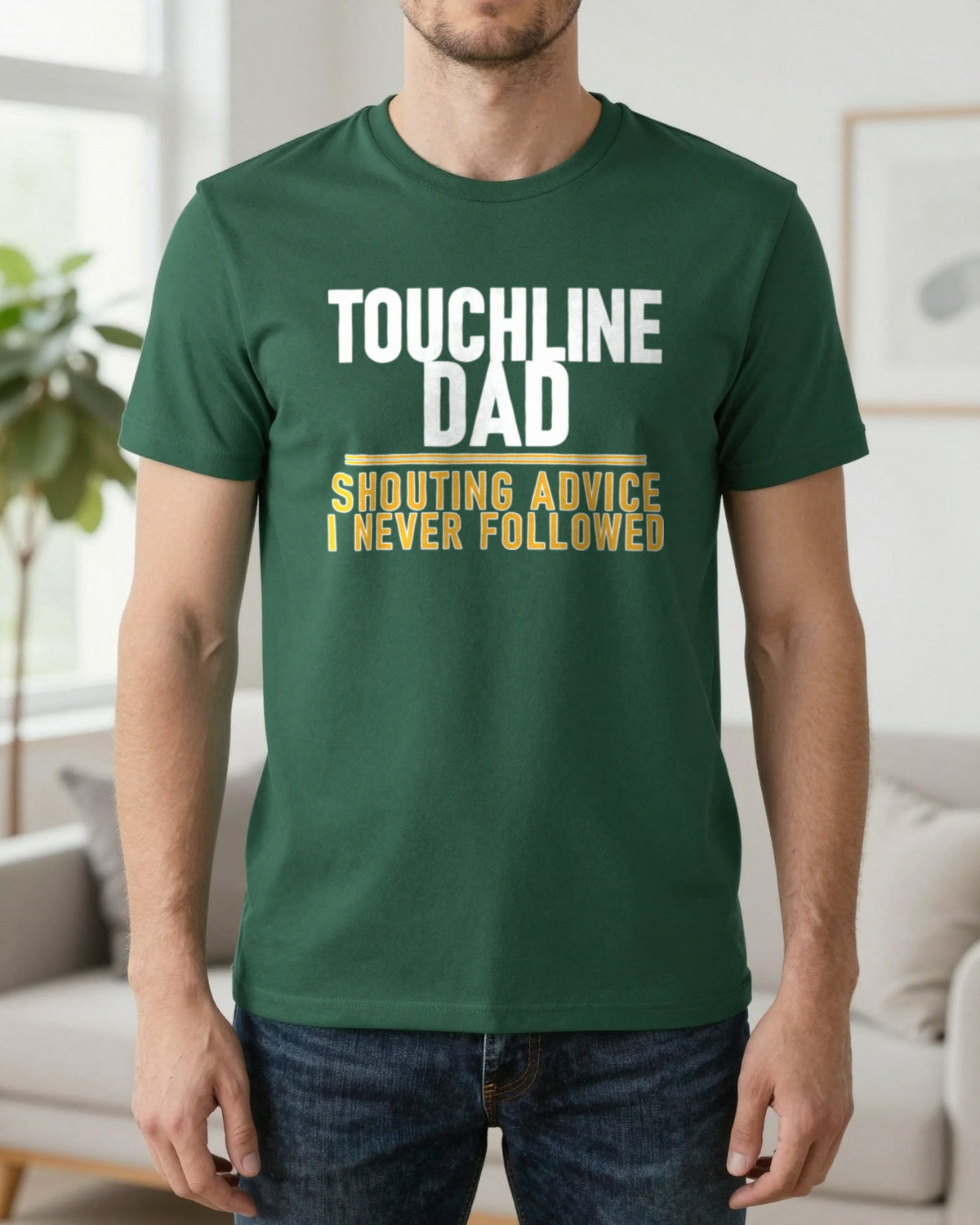 Touchline Dad Shouting Advice I Never Followed Funny Football T-Shirt & Sweatshirt worn