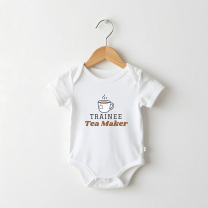 Trainee Tea Maker funny baby grow