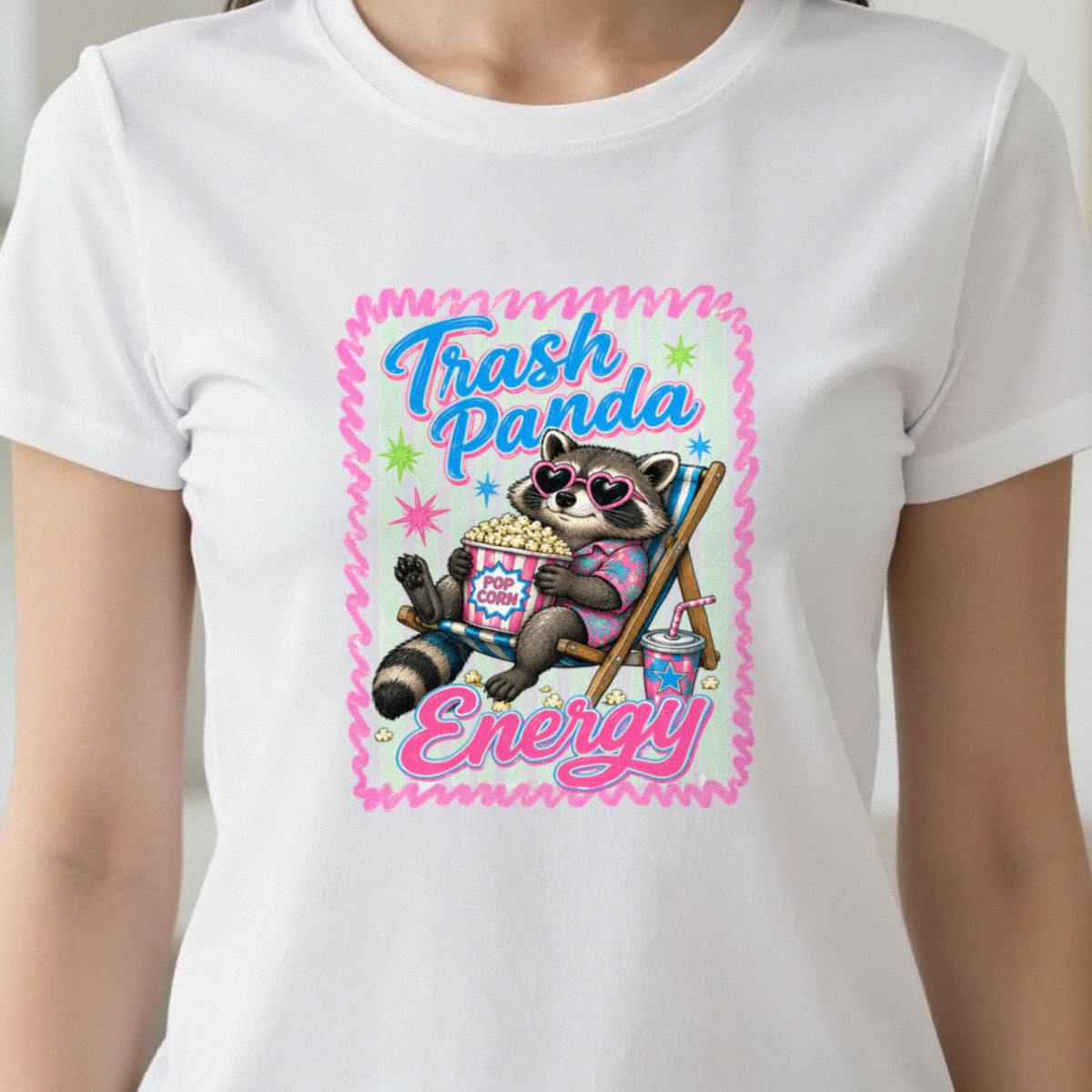 Trash Panda Energy T-Shirt & Sweatshirt close-up