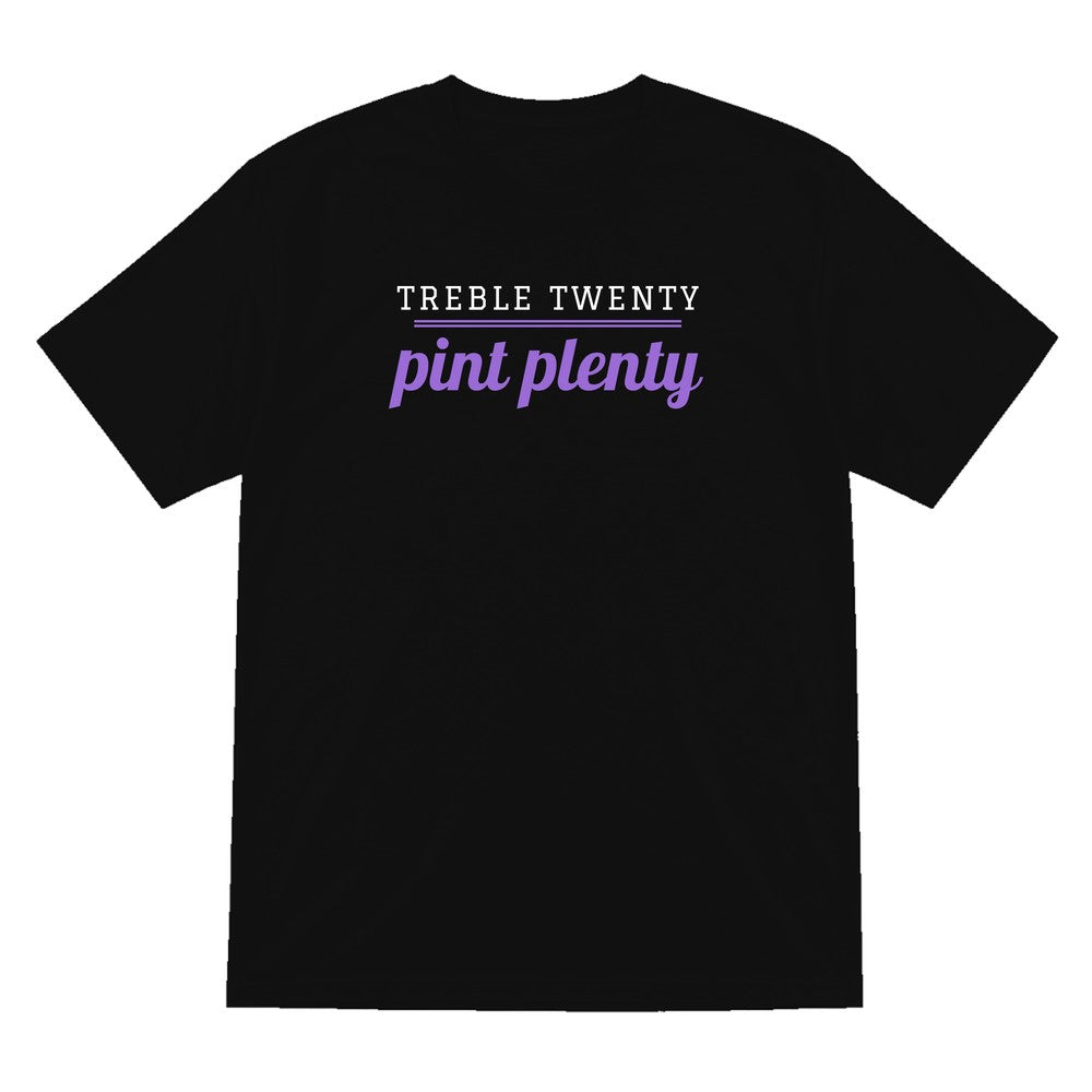Treble Twenty Pint Plenty Funny Darts T-Shirt & Sweatshirt T-Shirt in Black