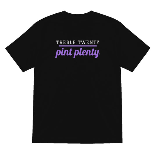 Treble Twenty Pint Plenty Funny Darts T-Shirt & Sweatshirt T-Shirt in Black