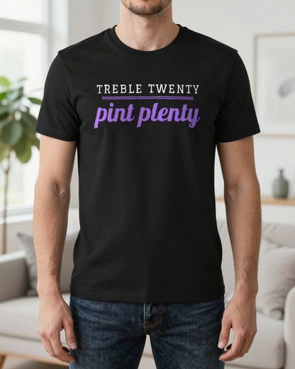 Treble Twenty Pint Plenty Funny Darts T-Shirt & Sweatshirt worn