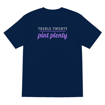 Treble Twenty Pint Plenty Funny Darts T-Shirt & Sweatshirt T-Shirt in Navy