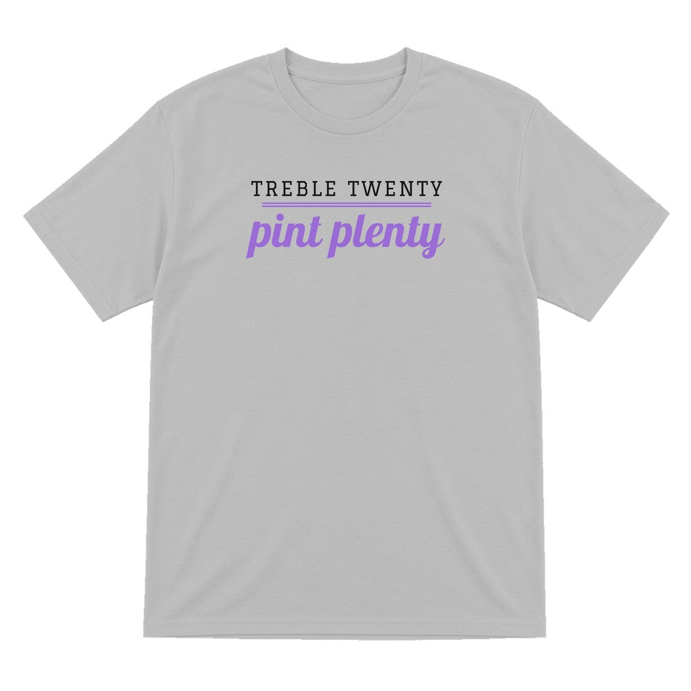 Treble Twenty Pint Plenty Funny Darts T-Shirt & Sweatshirt T-Shirt in Sport Grey
