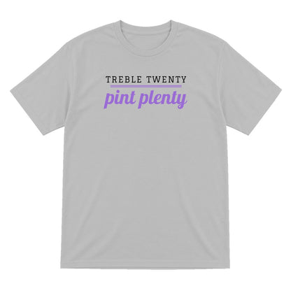 Treble Twenty Pint Plenty Funny Darts T-Shirt & Sweatshirt T-Shirt in Sport Grey