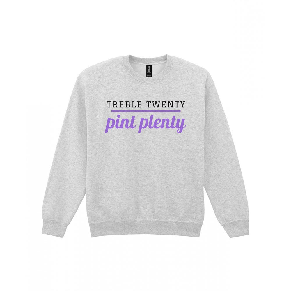 Treble Twenty Pint Plenty Funny Darts T-Shirt & Sweatshirt Sweatshirt in Sport Grey