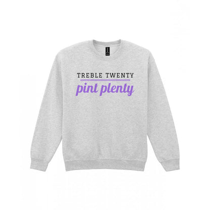 Treble Twenty Pint Plenty Funny Darts T-Shirt & Sweatshirt Sweatshirt in Sport Grey