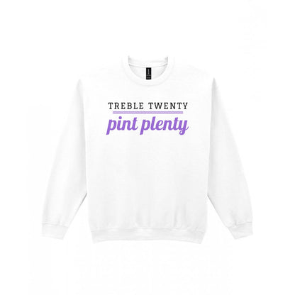 Treble Twenty Pint Plenty Funny Darts T-Shirt & Sweatshirt Sweatshirt in White