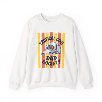 Tropical Cool Dad Society Summer Sweatshirt - funny sweatshirt by Cheeky Business