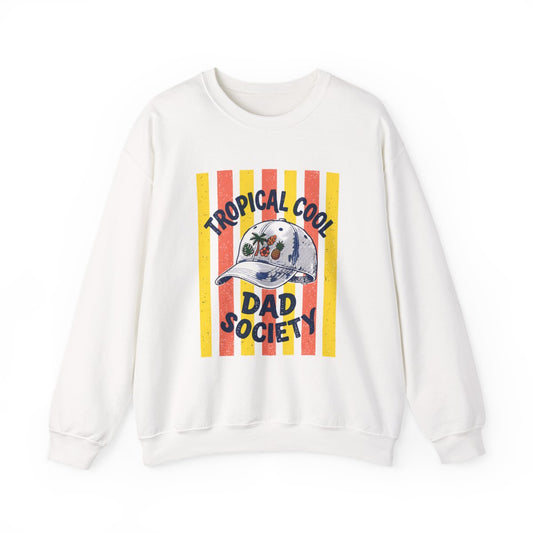 Tropical Cool Dad Society Summer Sweatshirt - funny sweatshirt by Cheeky Business