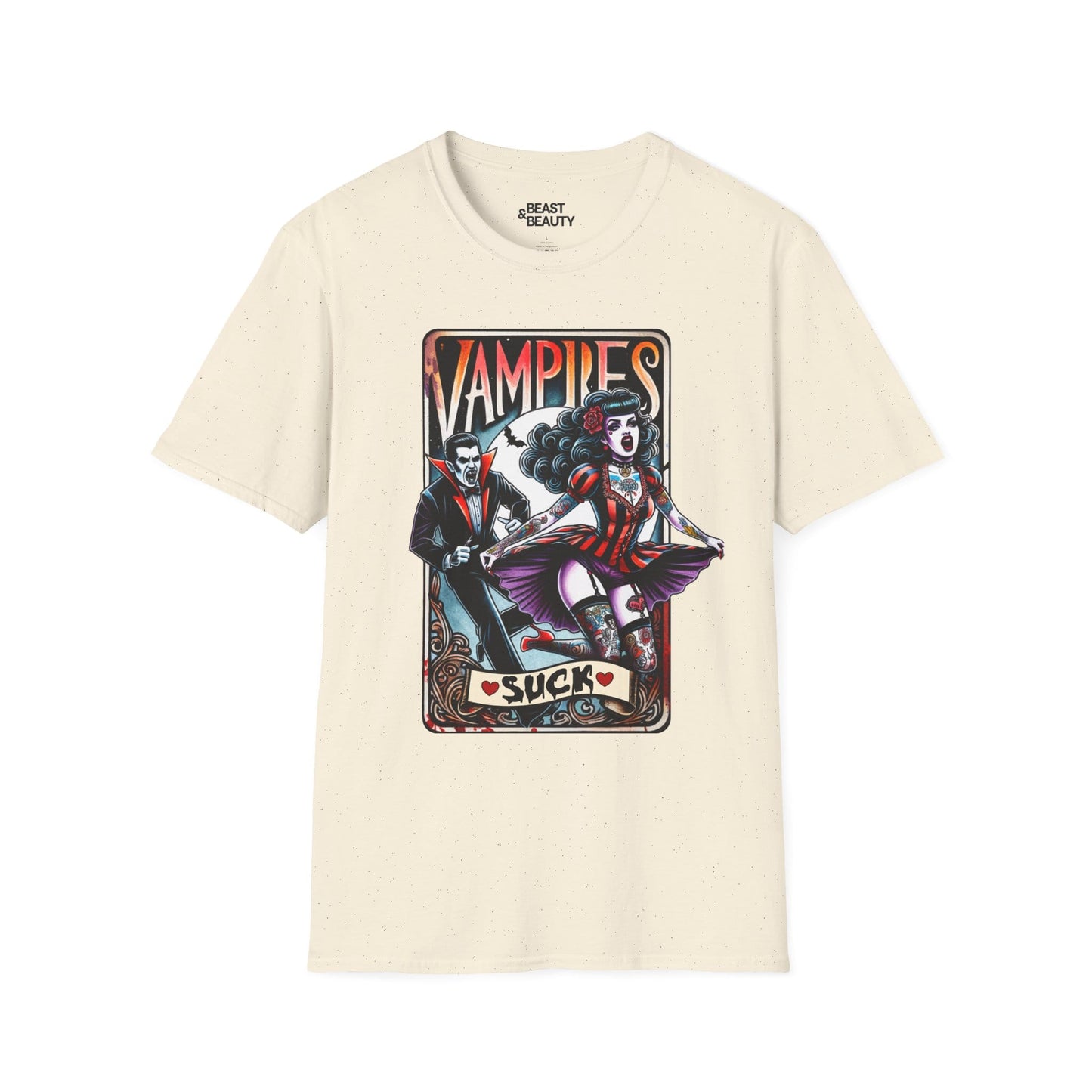 vampires suck gothic tarot t-shirt t-shirt fourth colour product image