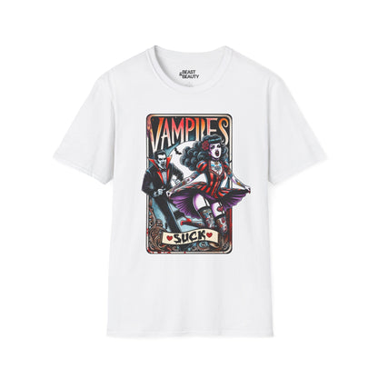 vampires suck gothic tarot t-shirt t-shirt front product image