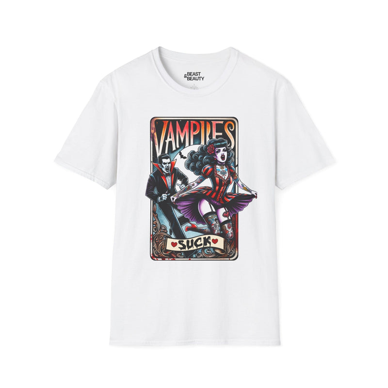 Camiseta gótica de tarot Los vampiros apestan
