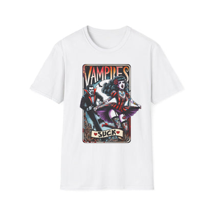 Vampires Suck Gothic Tarot T-Shirt - funny t-shirt by Cheeky Business