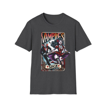 Vampires Suck Gothic Tarot T-Shirt - funny t-shirt by Cheeky Business