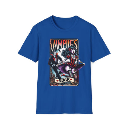 Vampires Suck Gothic Tarot T-Shirt - funny t-shirt by Cheeky Business