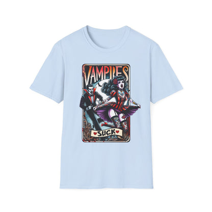 Vampires Suck Gothic Tarot T-Shirt - funny t-shirt by Cheeky Business