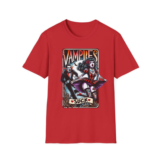 Vampires Suck Gothic Tarot T-Shirt - funny t-shirt by Cheeky Business