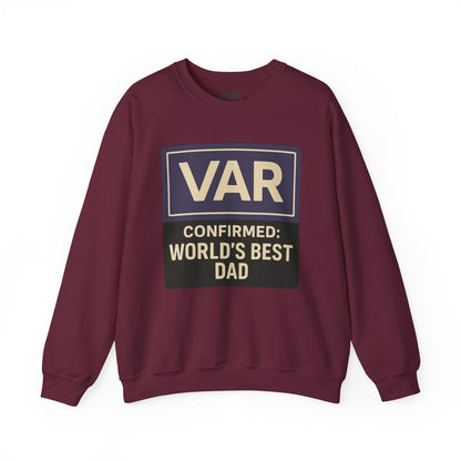 var confirmed world s best dad sweatshirt maroon sweatshirt Father's Day gift idea