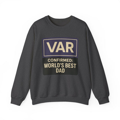 VAR Confirmed World’s Best Dad Sweatshirt - funny sweatshirt by Cheeky Business