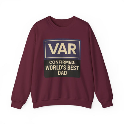 VAR Confirmed World’s Best Dad Sweatshirt - funny sweatshirt by Cheeky Business