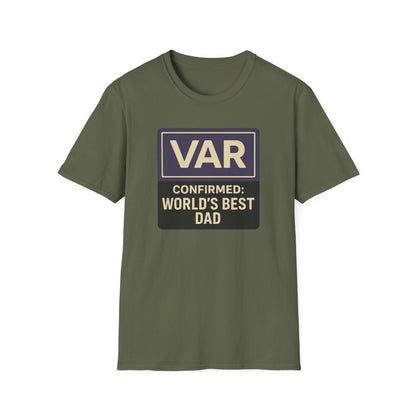 VAR Confirmed: World’s Best Dad T-Shirt - funny t-shirt by Cheeky Business