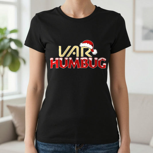 VAR Humbug Christmas T-Shirt & Sweatshirt in Black, worn, our photo