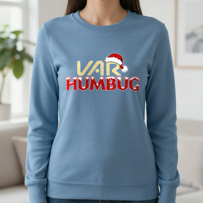 VAR Humbug Christmas T-Shirt & Sweatshirt in Indigo Blue, worn, our photo
