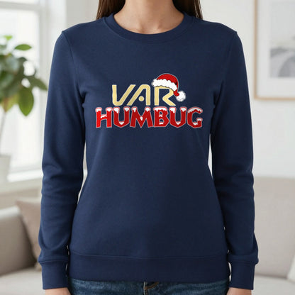 VAR Humbug Christmas T-Shirt & Sweatshirt in Navy, worn, our photo