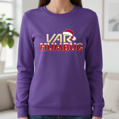 VAR Humbug Christmas T-Shirt & Sweatshirt in Purple, worn, our photo