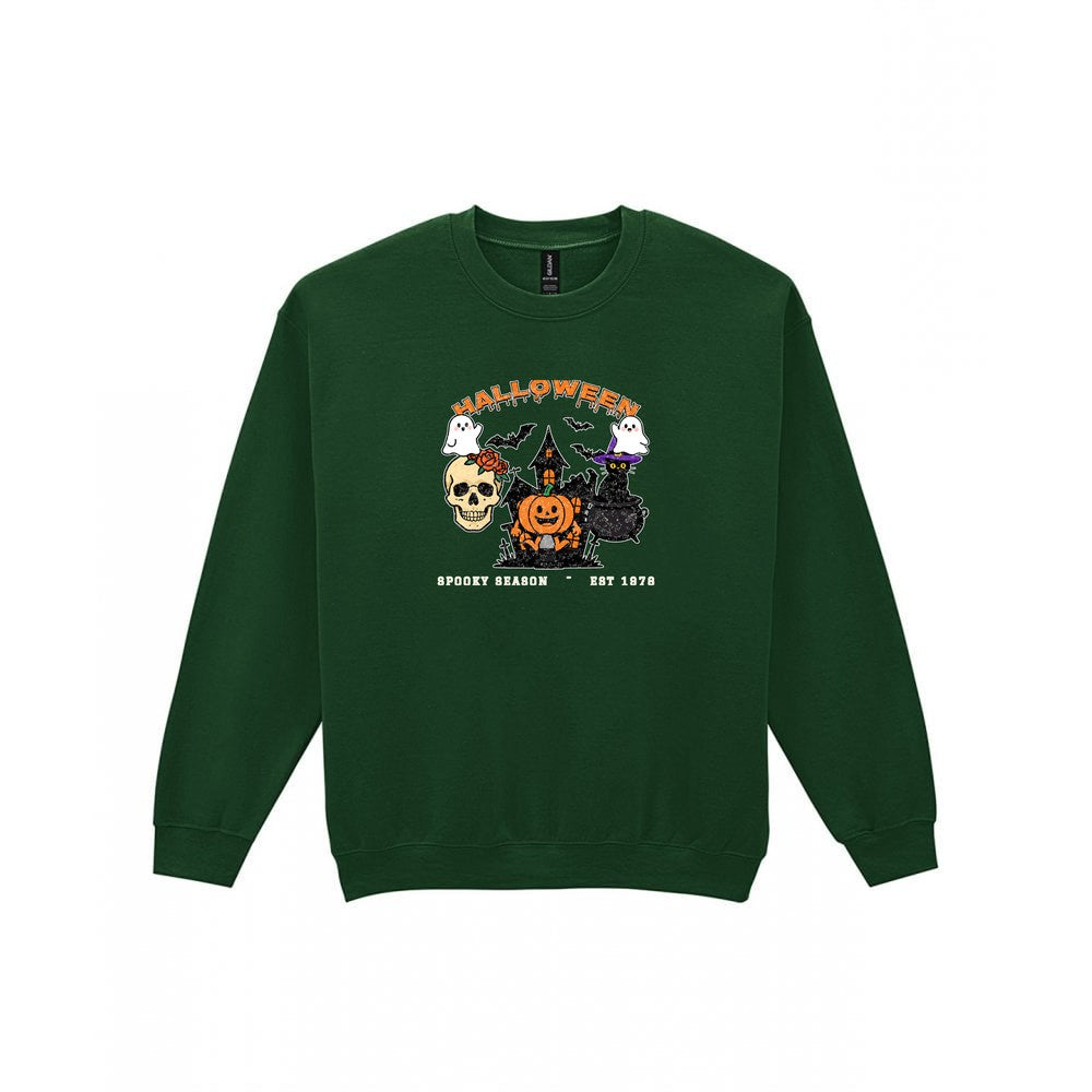 Vintage Halloween T-Shirt & Sweatshirt in Forest Green (Sweatshirt)