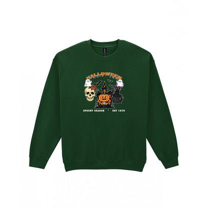 Vintage Halloween T-Shirt & Sweatshirt in Forest Green (Sweatshirt)