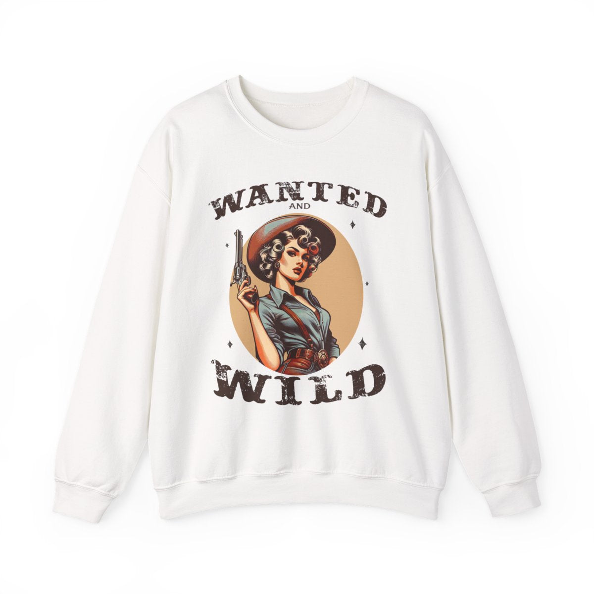 Wanted and Wild Cowgirl Sweatshirt - funny sweatshirt by Cheeky Business