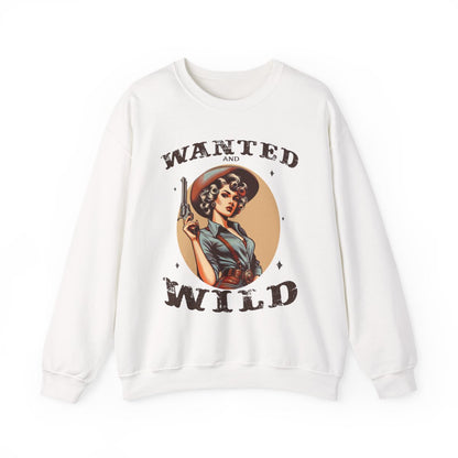 Wanted and Wild Cowgirl Sweatshirt - funny sweatshirt by Cheeky Business