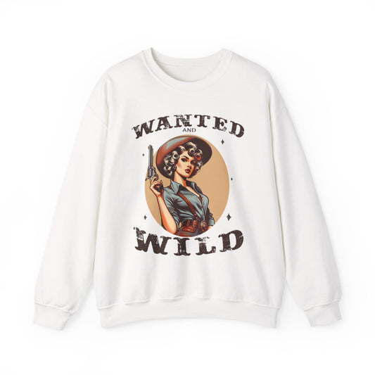 Wanted and Wild Cowgirl Sweatshirt - funny sweatshirt by Cheeky Business